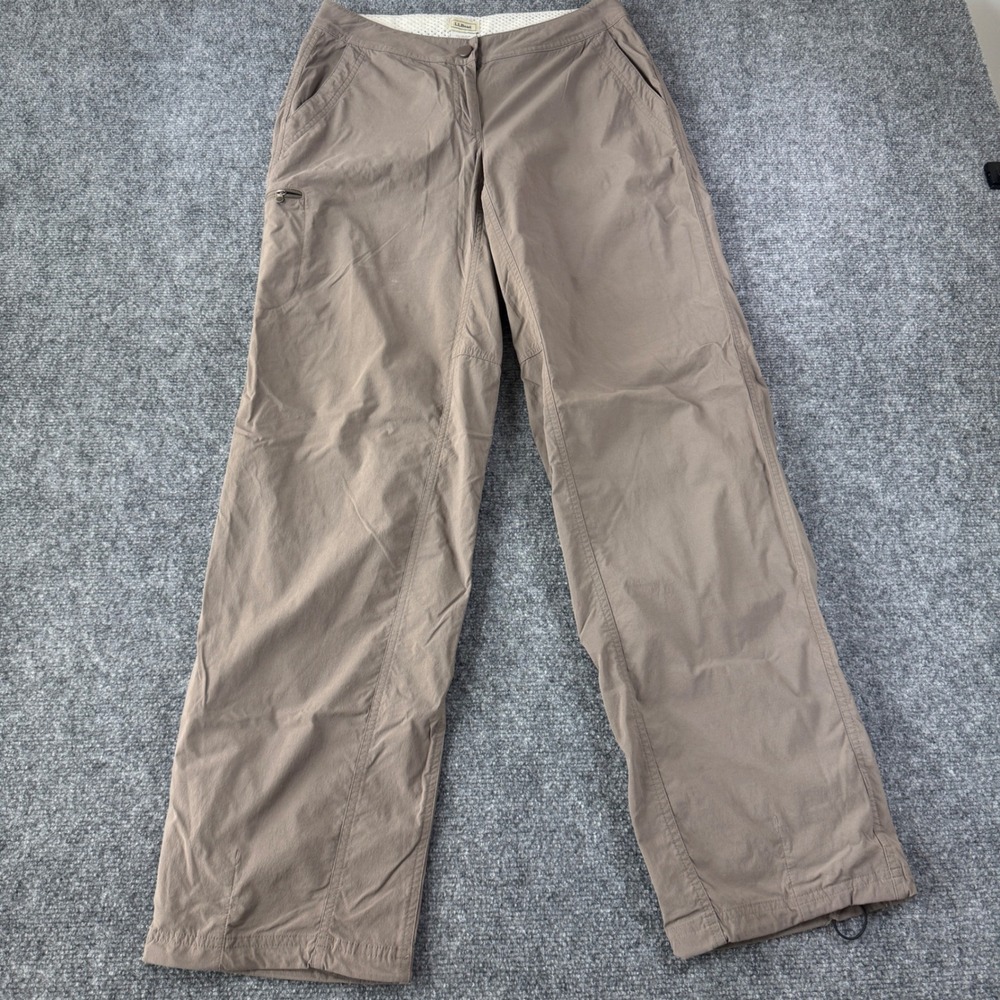 L.L. Bean Hiking Pants Lightweight Cargo Pockets Womens 6 Taupe Brown Gorpcore